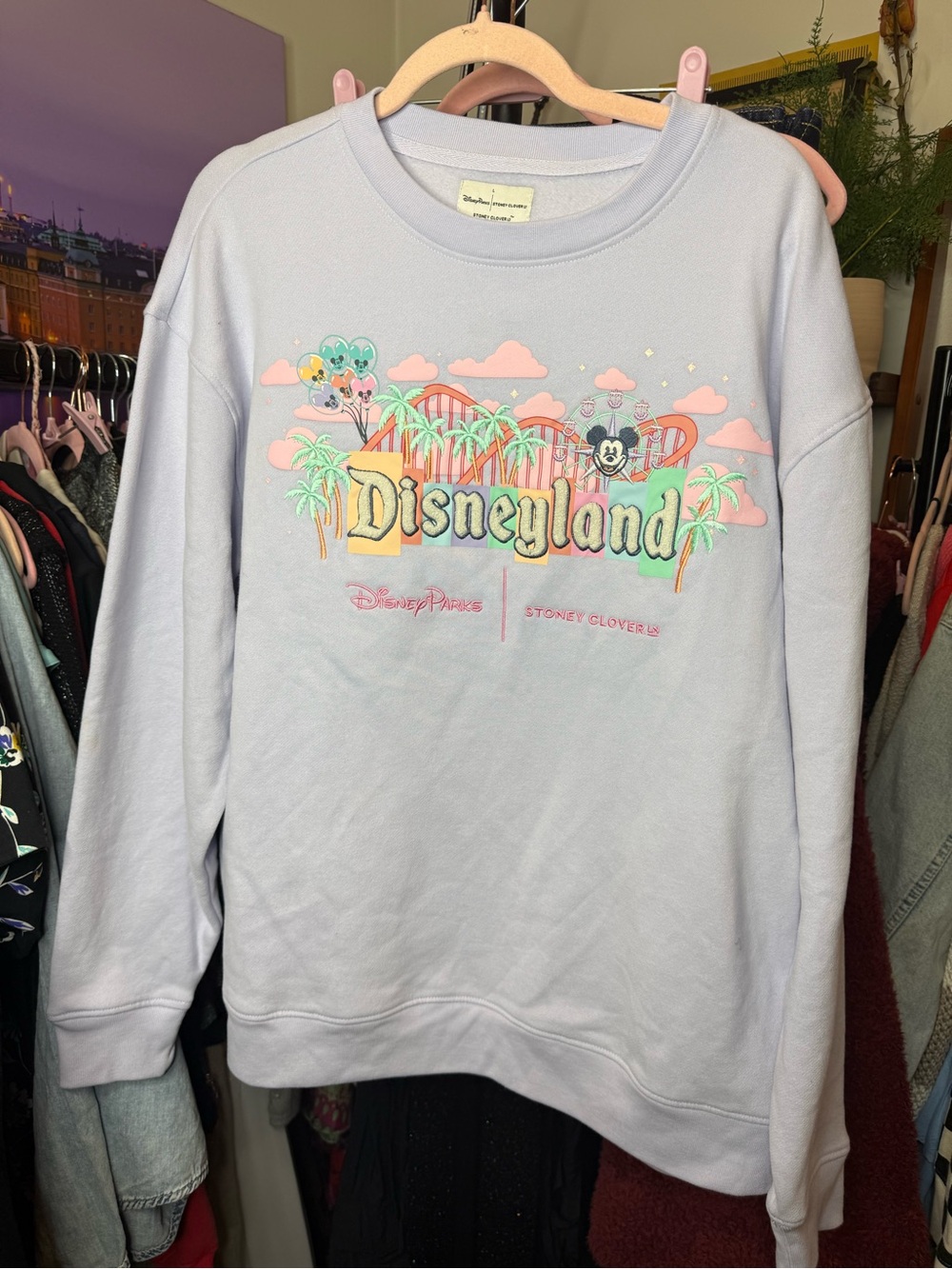 Stoney Clover Lane Disney Lavender Sweatshirt Large